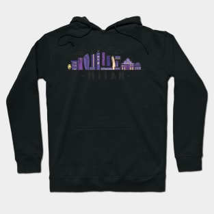 Milan Italy Skyline Travel Poster Hand Drawn Hoodie